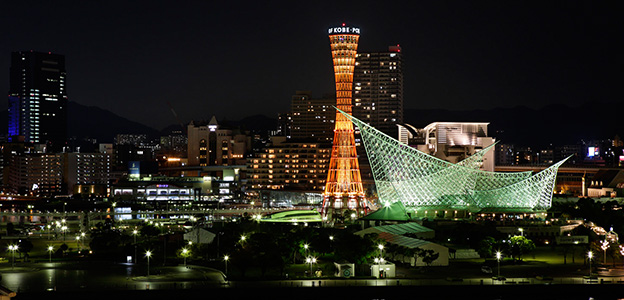 夜のメリケンパーク